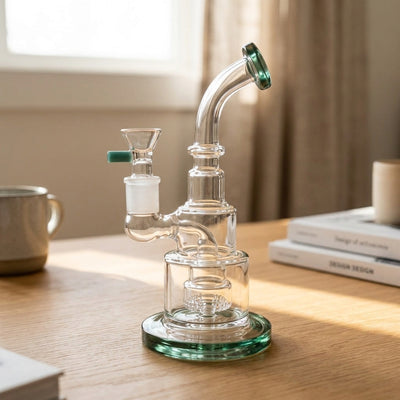 10"  Encore Color Lip/Foot 18mm Joint Cake Rig (one off) - lifestyle product photography