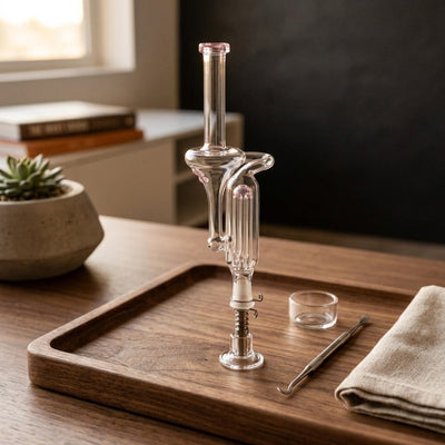 11″ RBR GLASS NECTAR COLLECTOR - lifestyle product photography