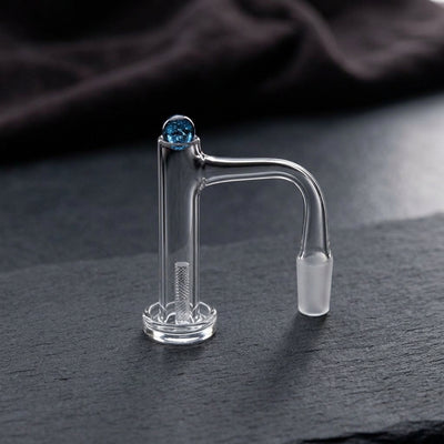 3″ 14 M 90° Tower Slurper Set w/ Etch Pillar & Dichro Marble - lifestyle product photography