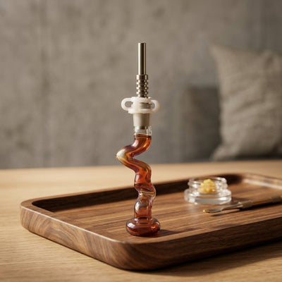 4″ Iridescent Zong Nectar Straw - lifestyle product photography