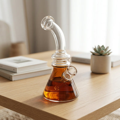 6.5" Encore Bent Neck Fixie Beaker Rig - lifestyle product photography