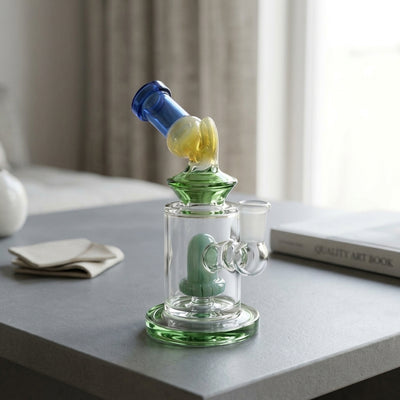 6.5" Multi Color Horn Neck Showerhead Rig - lifestyle product photography
