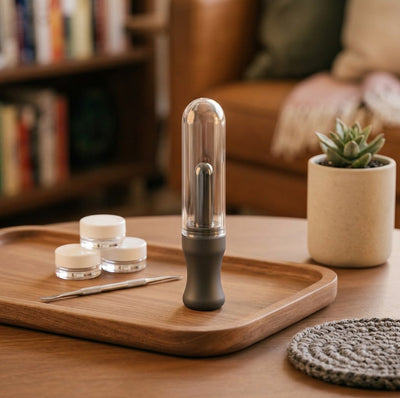 6.5'' Plastic nectar collector (steel nail) - lifestyle product photography