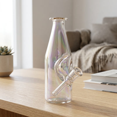 6" Iridescent Sake Bottle Rig - lifestyle product photography