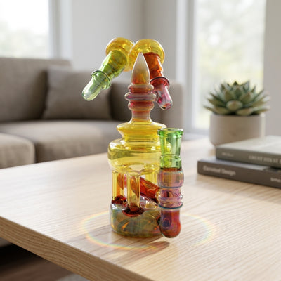 7.5" Fume & Color Pillar Rig - lifestyle product photography