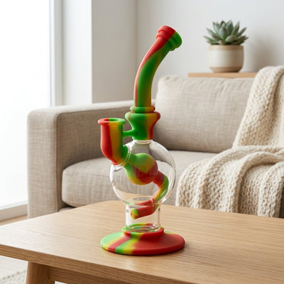 7.5" Silicone w/ Glass Globe Rig - lifestyle product photography