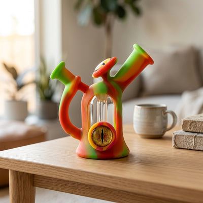 7″ Silicone Window Bottle w/ Cat Eye Rig - lifestyle product photography