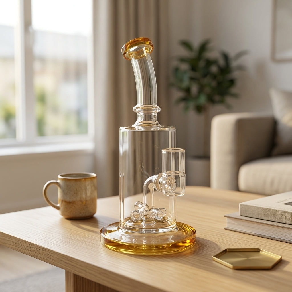 8" Encore Color Lip/Foot Chopper Perc Rig - lifestyle product photography