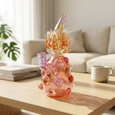 8" Sculpted Pineapple Rig - lifestyle product photography