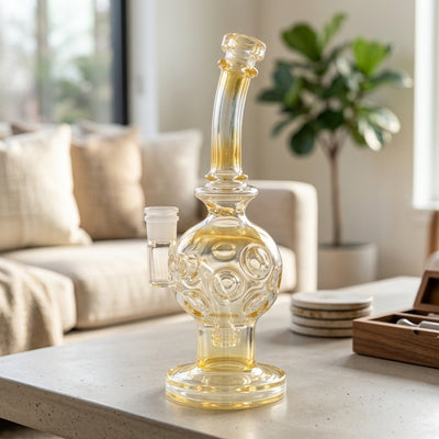 8.5″ Fume Exo Egg Rig - lifestyle product photography