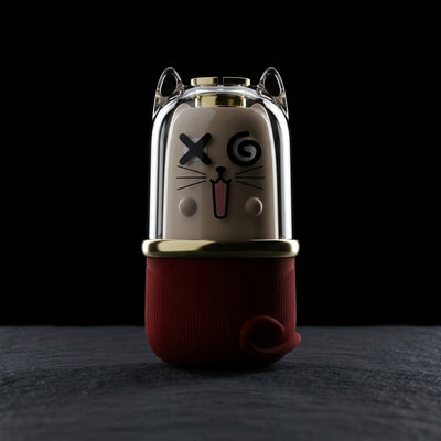 Lookah Cat Cute Discreet 510 Battery (750mah) on dark slate surface - Oil Slick Pad