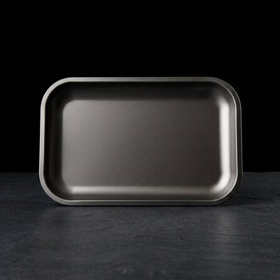 Medium Rolling Tray on dark slate surface - Oil Slick Pad
