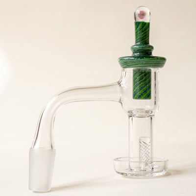 Monark Full Weld Terp Slurper Banger Set (14mm Male 90°, Cactus), light background