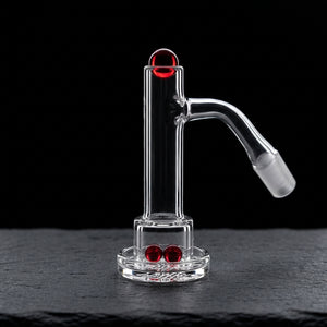 Only Quartz Hollow Foot Tower Banger on dark slate surface - Oil Slick Pad