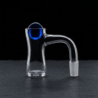 Only Quartz Hourglass Auto Spinner Banger - 10 M 90° on dark slate surface - Oil Slick Pad