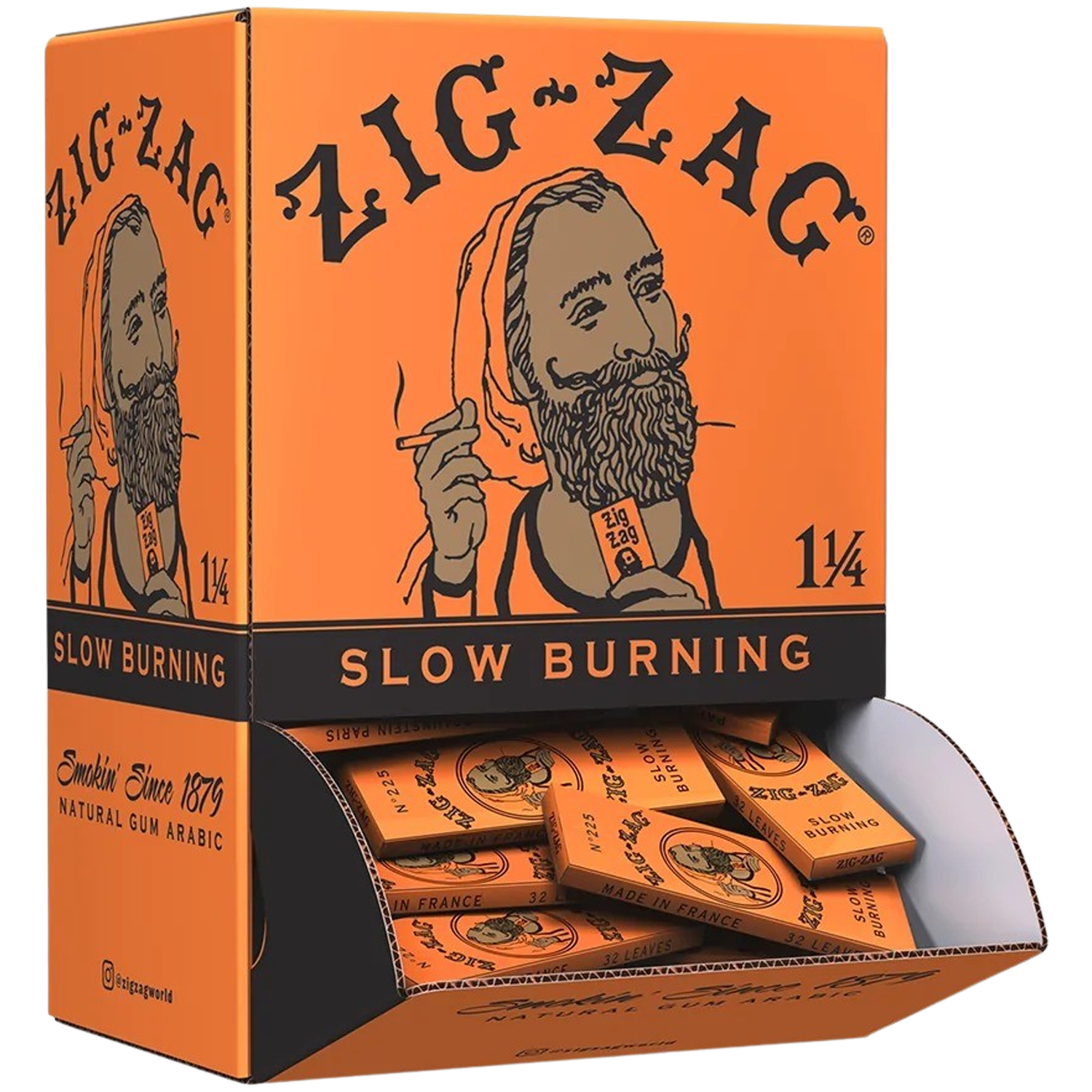 ZIG ZAG 1 ¼ FRENCH ORANGE PAPERS PROMO DISPLAY