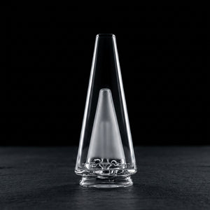 Puffco Pro Glass - Clear on dark slate surface - Oil Slick Pad