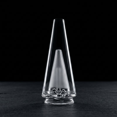 Puffco Pro Glass - Clear on dark slate surface - Oil Slick Pad