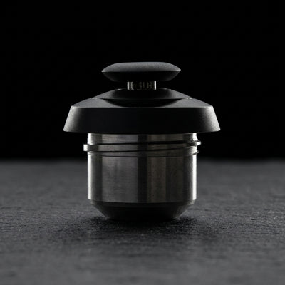 Puffco Proxy 3D Chamber - Onyx on dark slate surface - Oil Slick Pad
