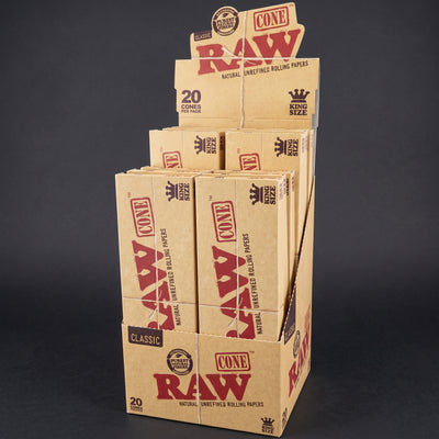 RAW Classic 20pk Pre-Roll King Size Cones 12bx