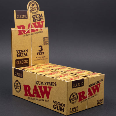 RAW Classic Vegan Gum Strip Rolls Sw 24bx