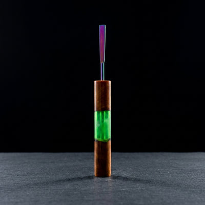 Sesh Sceptor Dab Tool V2 on dark slate surface - Oil Slick Pad