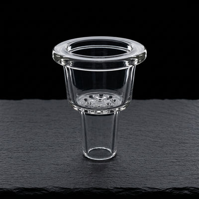 Silicone Glass Bowl W/ Screen Replacement on dark slate surface - Oil Slick Pad