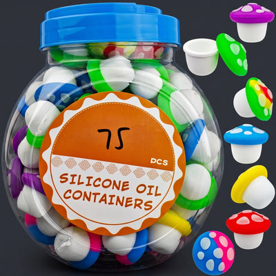 Silicone Mushroom Puck 75 Pack w/ Display Jar