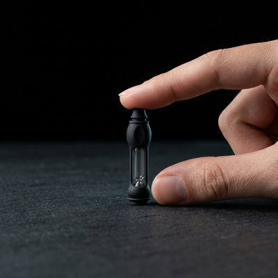 Straight 16mm hand pipe on dark slate surface - Oil Slick Pad
