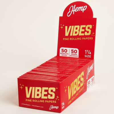 Vibes Hemp Papers Box – 1.25″, light background