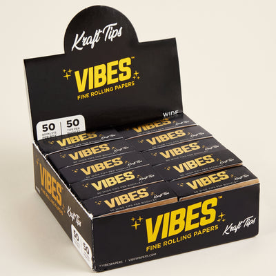 Vibes Wide Tips Box – Kraft, light background
