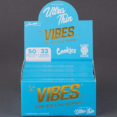 Vibes X Cookies King Size Slim Ultra Thin – 33 / 50 Display Box – Blue