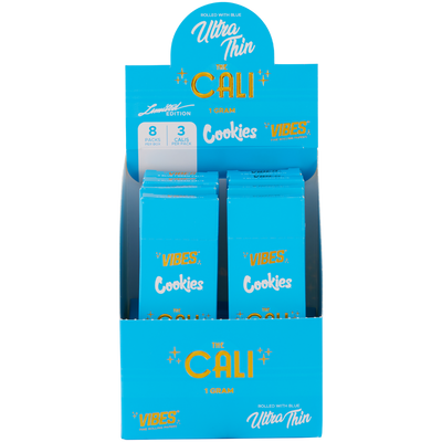 VIBES x Cookies Cali 1 gram ultra thin cones, 8 pack display box