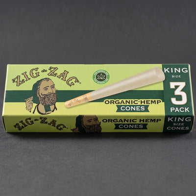 Zig Zag Paper Cones Organic Hemp King – 3pk