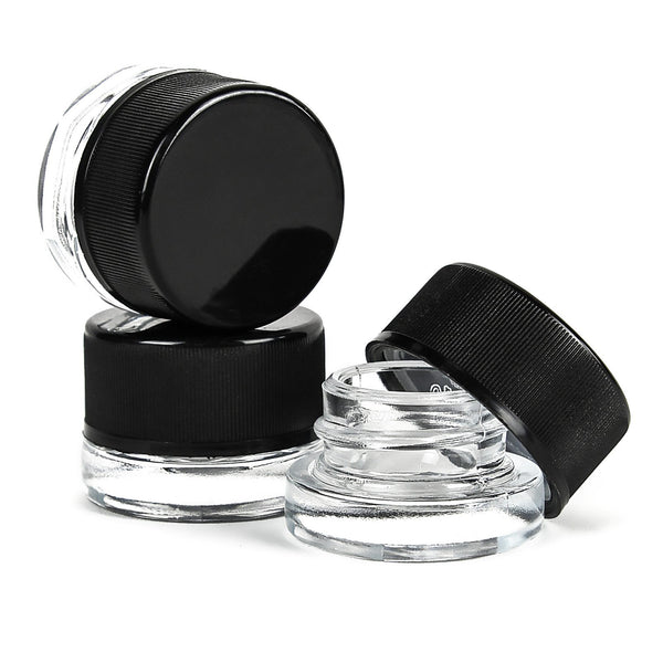 5 Oz Child-Resistant “Flat Lid” Jar with Black Lid