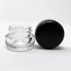 5ml Round Bottom Child Resistant Jar with Black Lids - Oil Slick