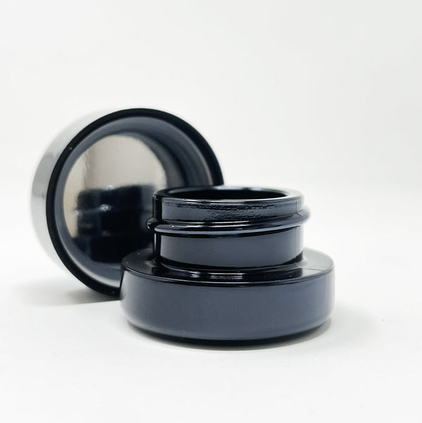 Thick UV-Proof Black Glass Jars, Tiny Containers with Black Child