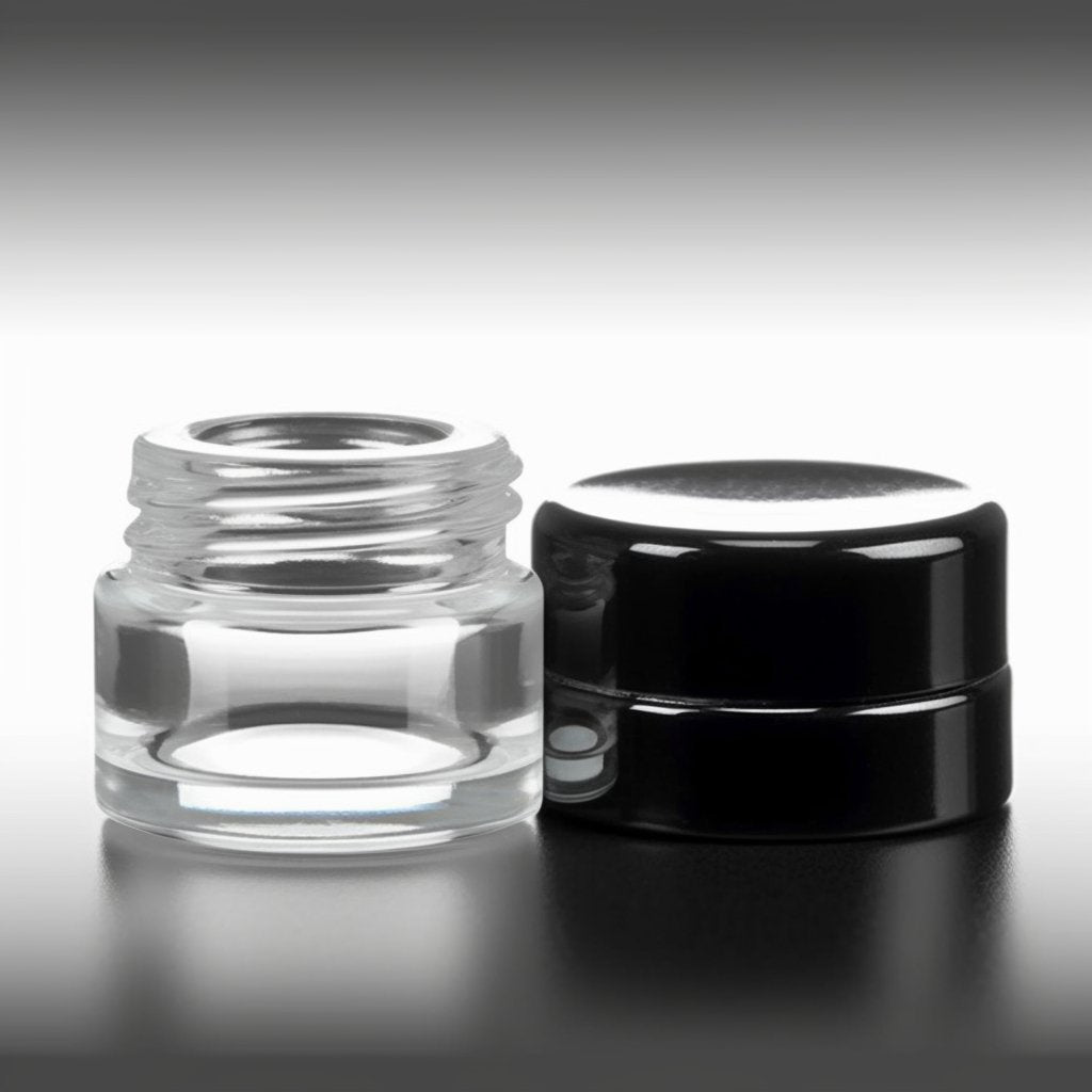 Thick UV-Proof Black Glass Jars, Tiny Containers with Black Child